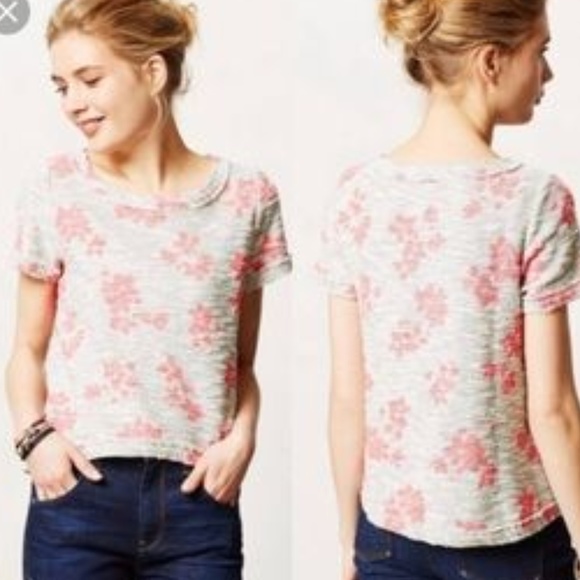 Anthropologie Tops - Anthropologie Postmark French Terry Floral S/S Top